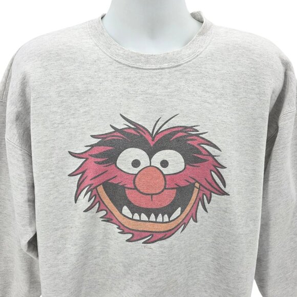 Vintage Hanes Ultimate Cotton Adult Large Sweatshirt Disney Animal The Muppets - Picture 2 of 15